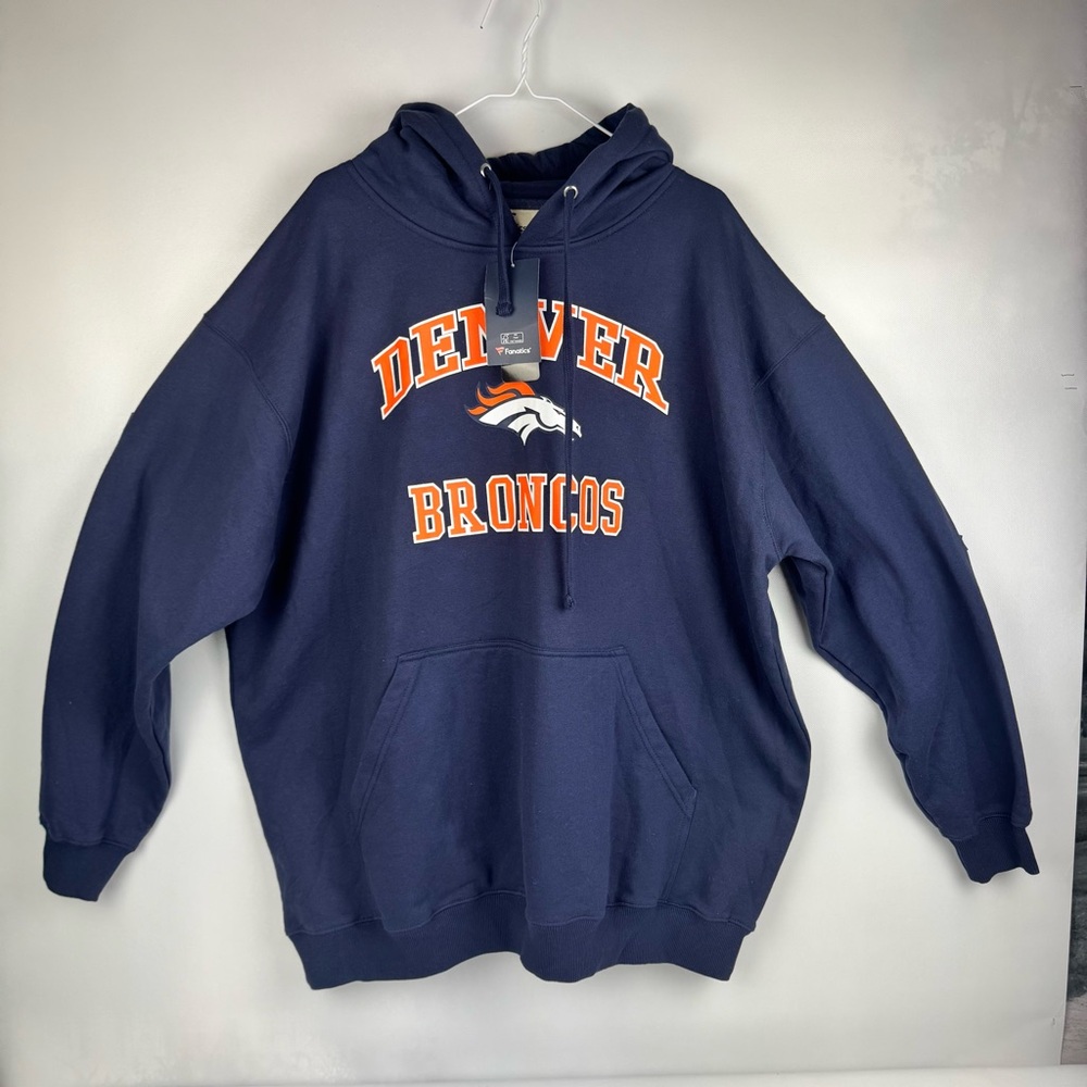 Fanatics Denver Broncos Hoodie 3XL and 3XLT.  New with tags